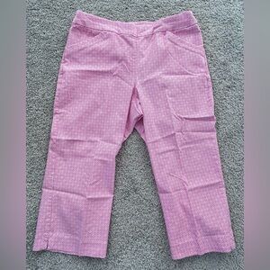 Kim Rogers Pink Geometric Print Pants, Women’s, Size 8P